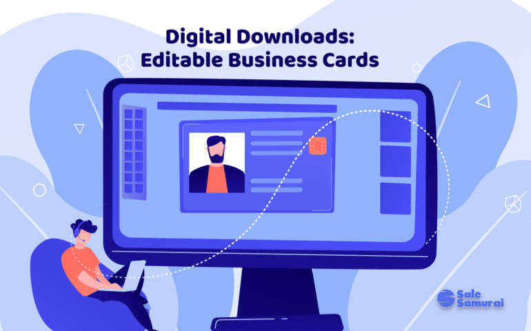 editable business cards digital downloads etsy